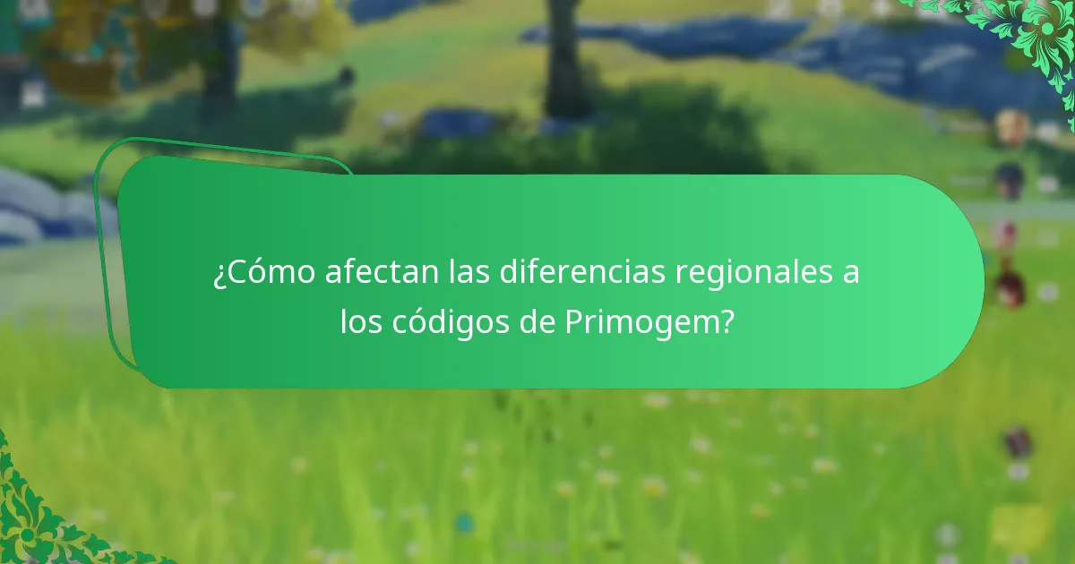 ¿Cómo afectan las diferencias regionales a los códigos de Primogem?